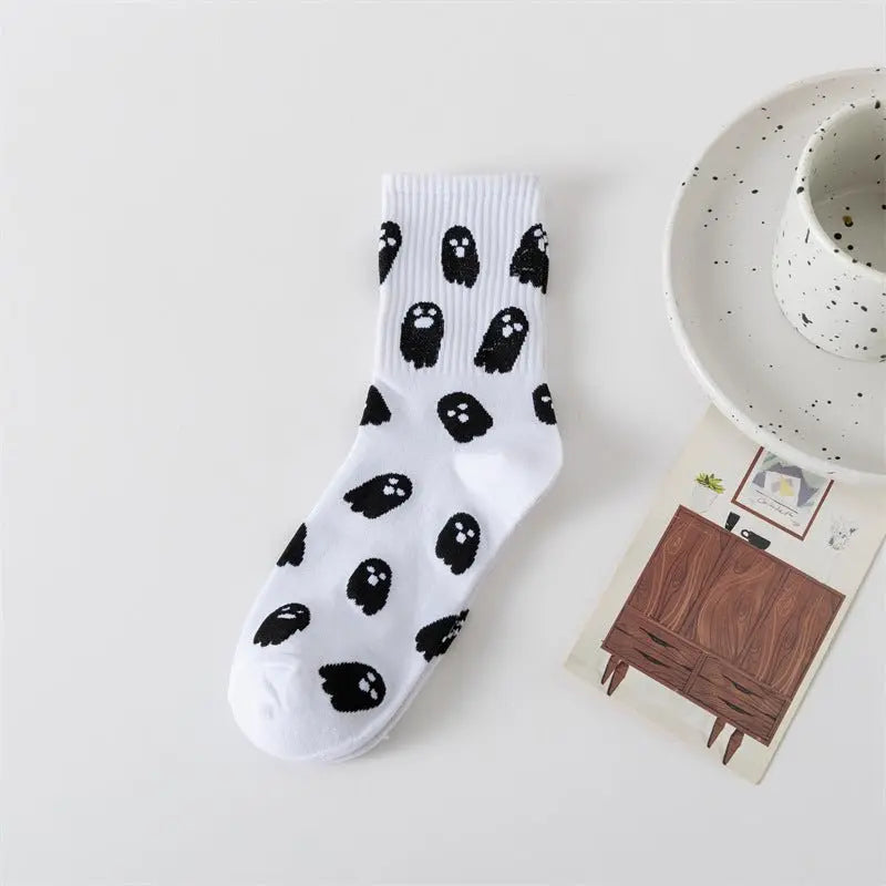 Halloween ghost middle-tube socks - Blade & Thread