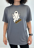 Halloween Ghost Unisex Bamboo Viscose/Organic Cotton Short Sleeve Graphic T-Shirt Spun Bamboo