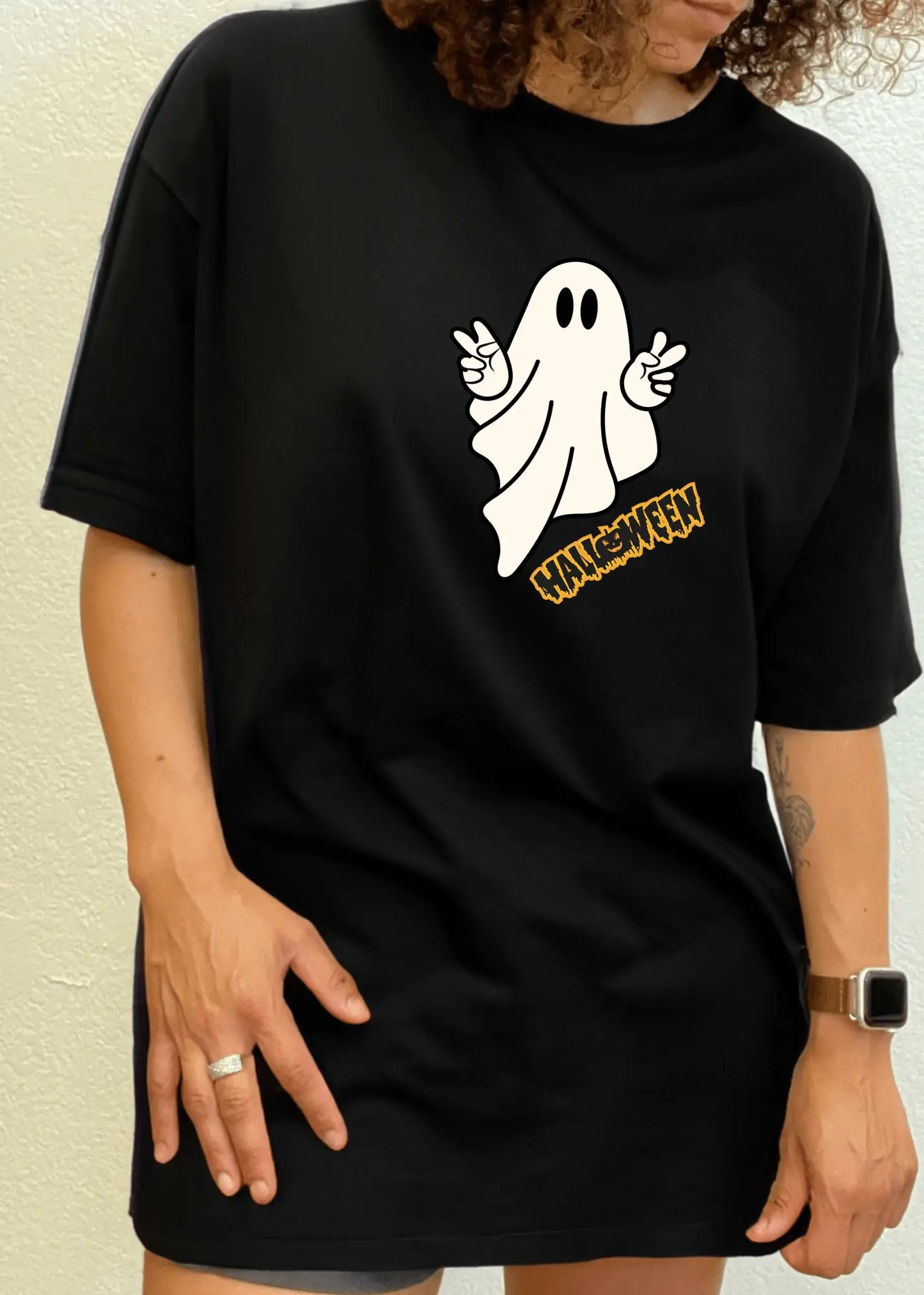 Halloween Ghost Unisex Bamboo Viscose/Organic Cotton Short Sleeve Graphic T-Shirt - Blade & Thread
