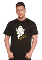 Halloween Ghost Unisex Bamboo Viscose/Organic Cotton Short Sleeve Graphic T-Shirt Spun Bamboo