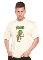 Halloween Green Monster Unisex Bamboo Viscose/Organic Cotton Short Sleeve Graphic T-Shirt Spun Bamboo