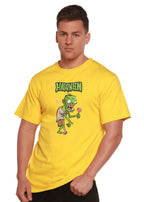 Halloween Green Monster Unisex Bamboo Viscose/Organic Cotton Short Sleeve Graphic T-Shirt Spun Bamboo