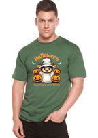 Halloween Hauntingly Good Times Day Men's Bamboo Viscose/Organic Cotton Short Sleeve Graphic T-Shirt Spun Bamboo
