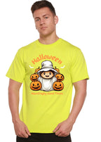 Halloween Hauntingly Good Times Day Men's Bamboo Viscose/Organic Cotton Short Sleeve Graphic T-Shirt Spun Bamboo
