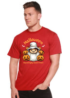 Halloween Hauntingly Good Times Day Men's Bamboo Viscose/Organic Cotton Short Sleeve Graphic T-Shirt Spun Bamboo