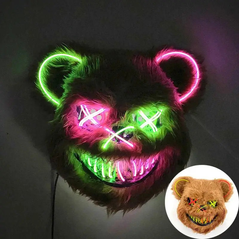 Halloween luminous bear mask - Blade & Thread
