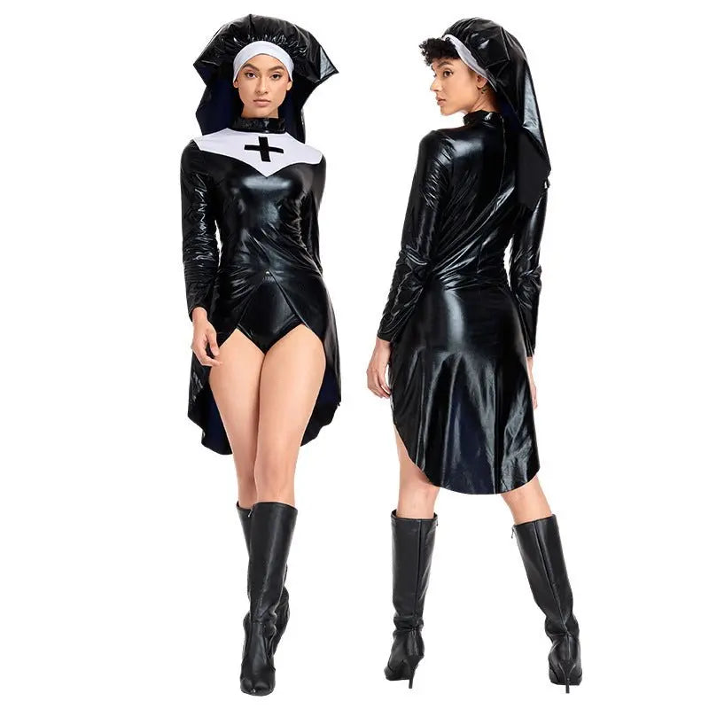 Halloween PU leather nun costume - Blade & Thread