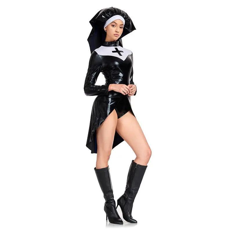 Halloween PU leather nun costume - Blade & Thread