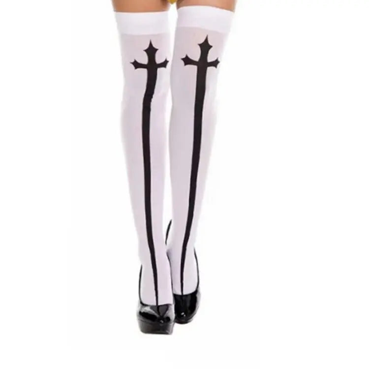 Halloween PU leather nun costume nowadaysfashion