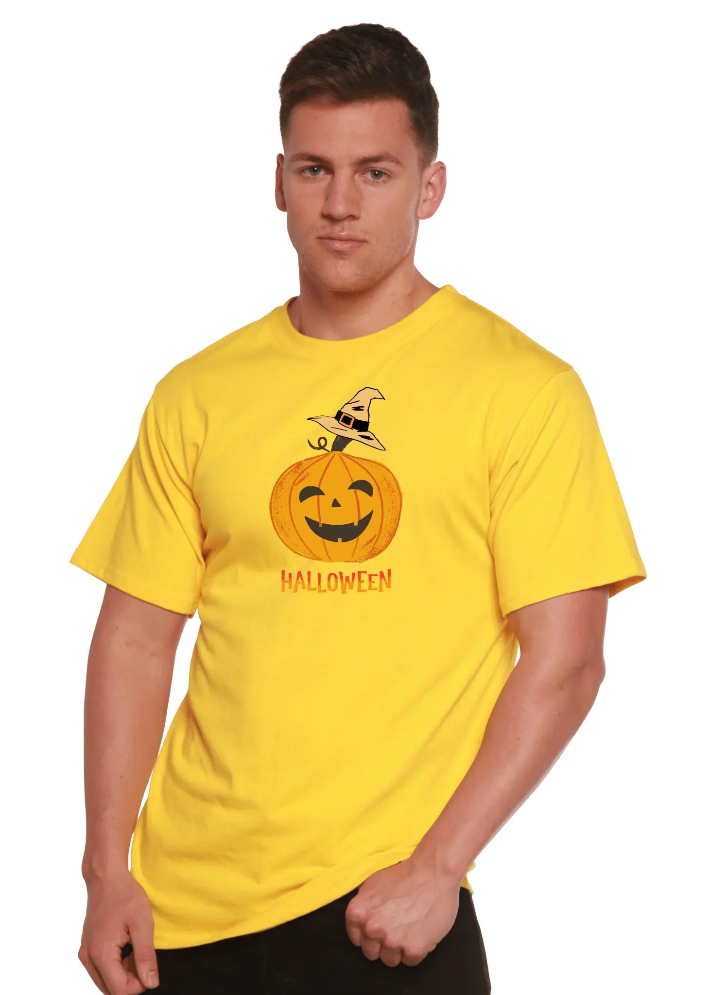 Halloween Pumpkin Unisex Bamboo Viscose/Organic Cotton Short Sleeve Graphic T-Shirt - Blade & Thread