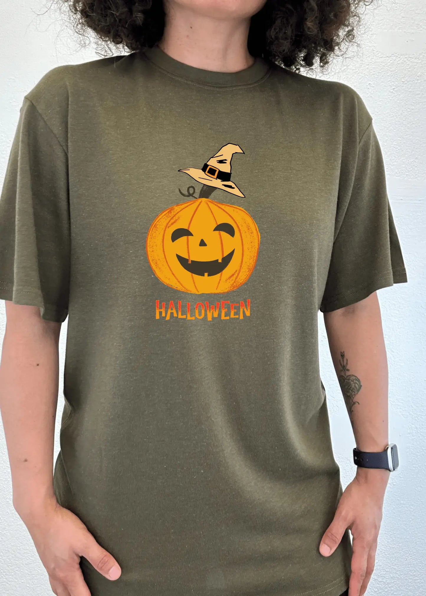Halloween Pumpkin Unisex Bamboo Viscose/Organic Cotton Short Sleeve Graphic T-Shirt - Blade & Thread