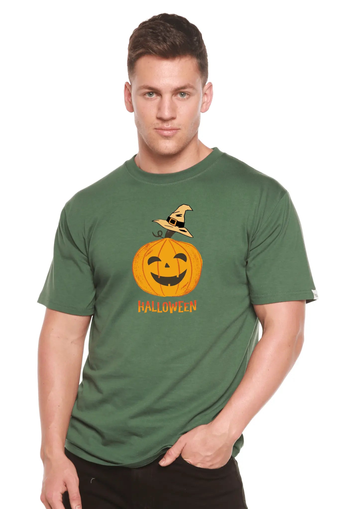 Halloween Pumpkin Unisex Bamboo Viscose/Organic Cotton Short Sleeve Graphic T-Shirt - Blade & Thread