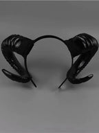 Halloween retro devil horn headdress nowadaysfashion