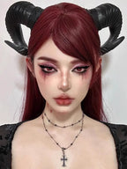 Halloween retro devil horn headdress nowadaysfashion