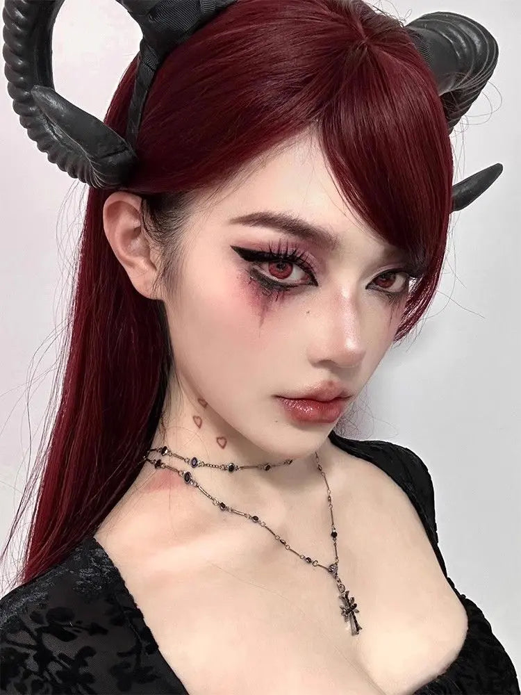 Halloween retro devil horn headdress - Blade & Thread