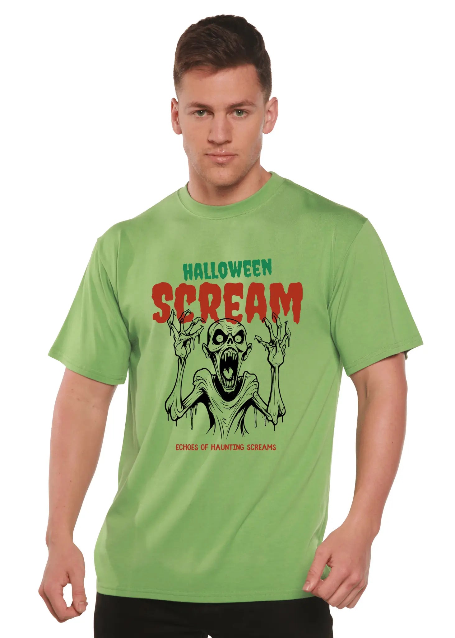Halloween Scream Men's Bamboo Viscose/Organic Cotton Short Sleeve Graphic T-Shirt - Blade & Thread