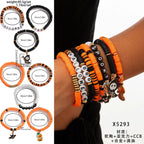 Halloween skull pumpkin bracelet set nowadaysfashion