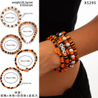 Halloween skull pumpkin bracelet set nowadaysfashion