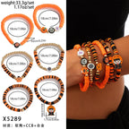 Halloween skull pumpkin bracelet set nowadaysfashion