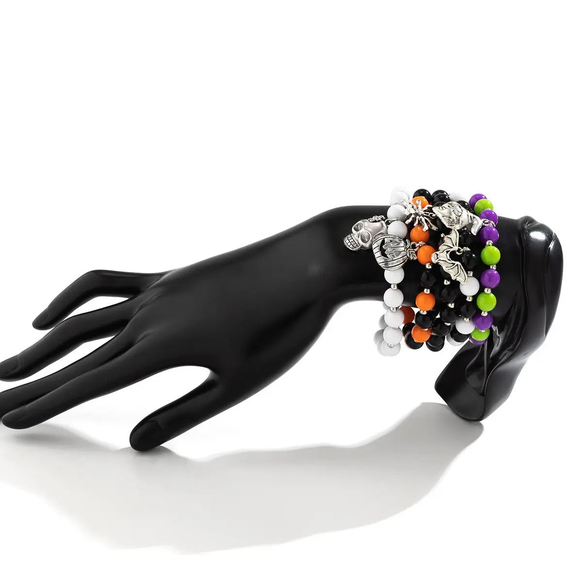 Halloween skull pumpkin bracelet set - Blade & Thread