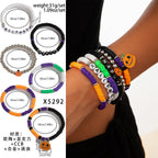 Halloween skull pumpkin bracelet set nowadaysfashion