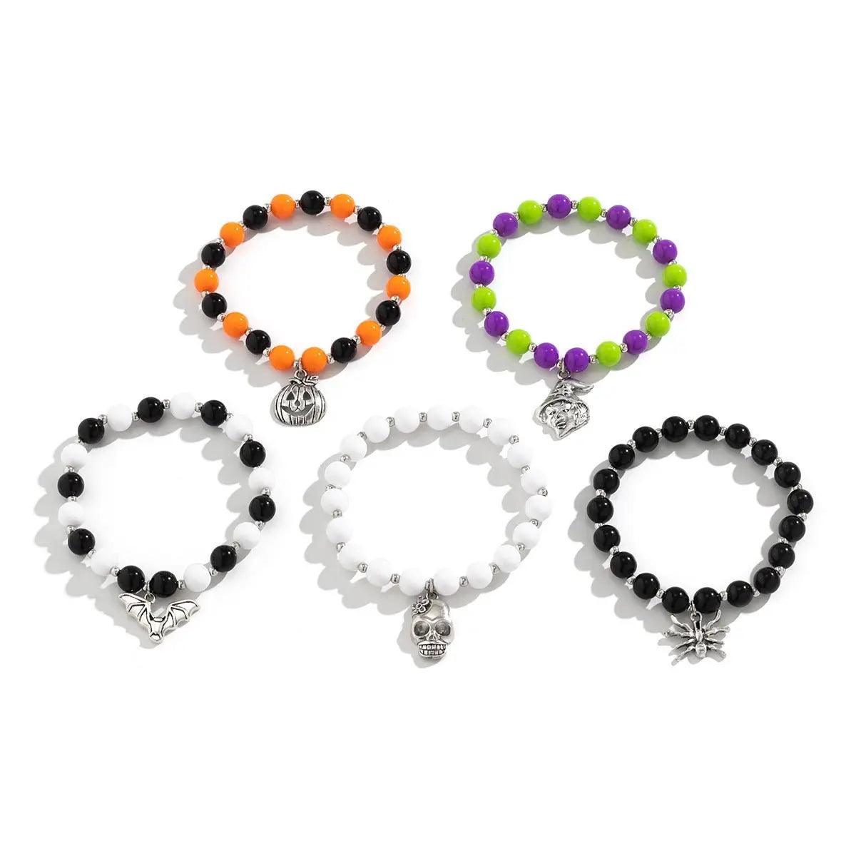Halloween skull pumpkin bracelet set nowadaysfashion