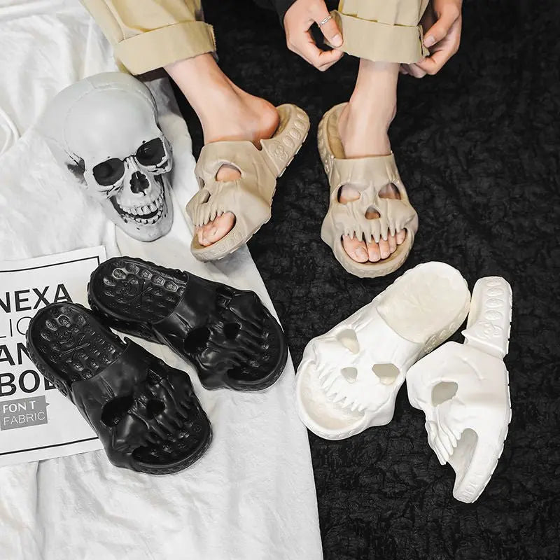 Halloween skull slippers - Blade & Thread