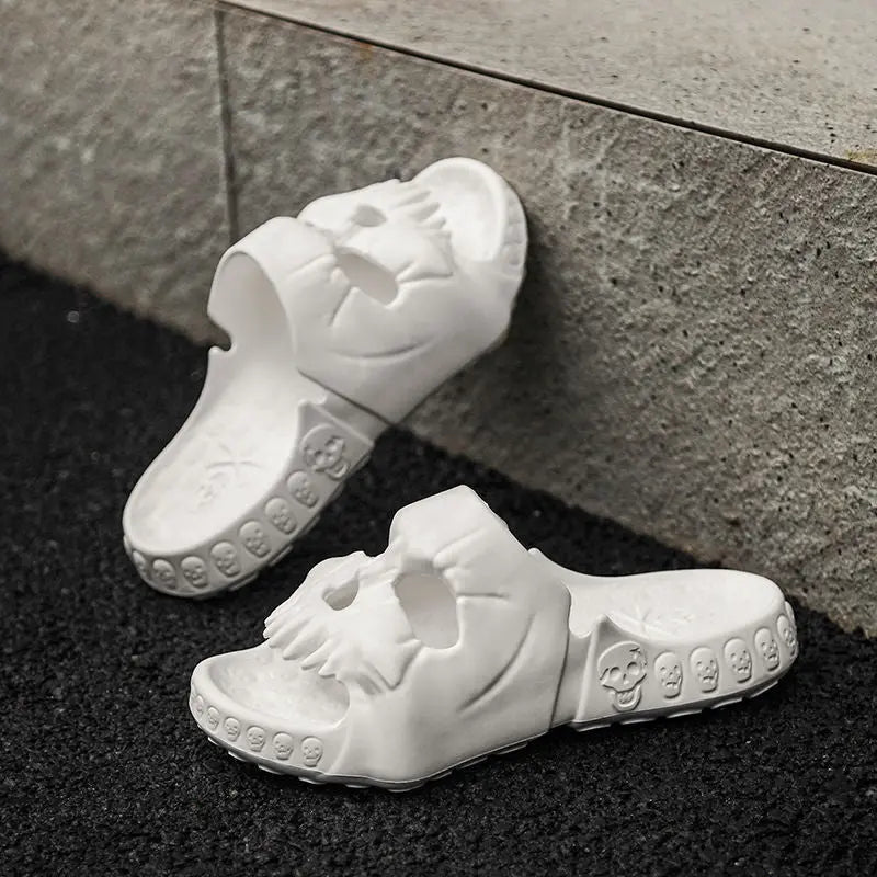 Halloween skull slippers - Blade & Thread