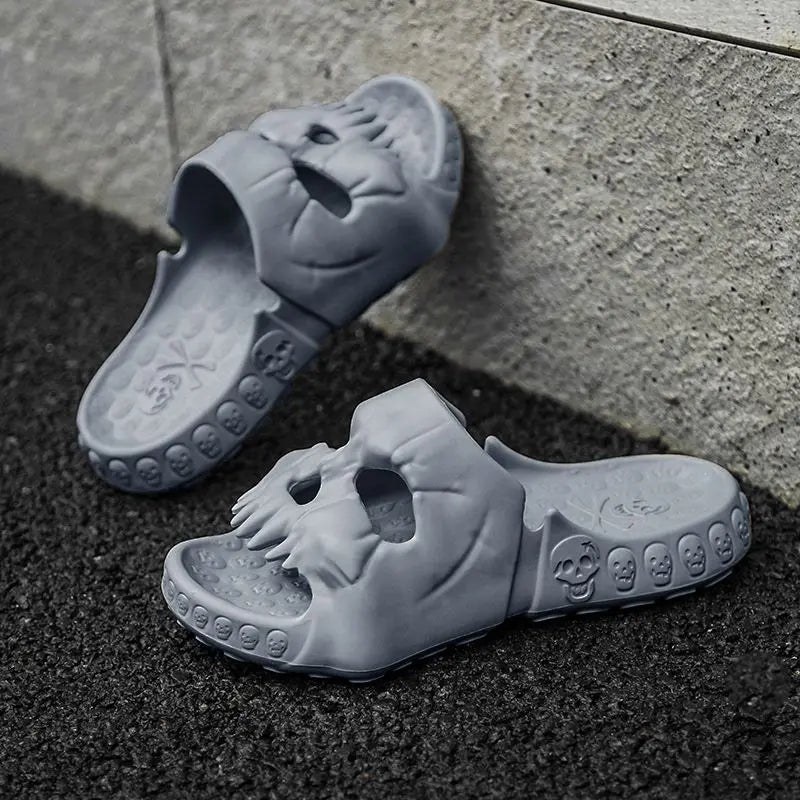 Halloween skull slippers - Blade & Thread