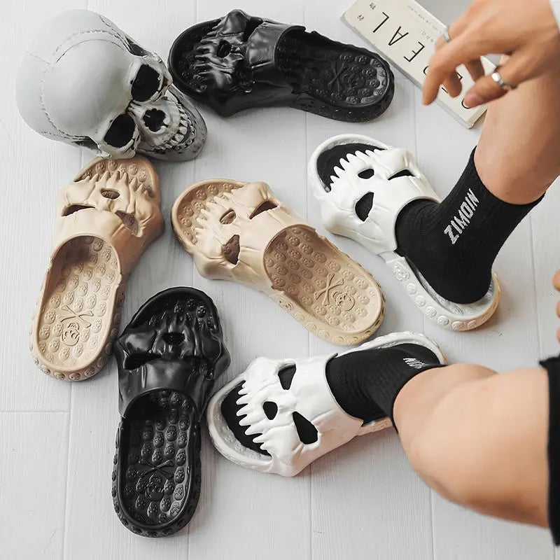 Halloween skull slippers - Blade & Thread