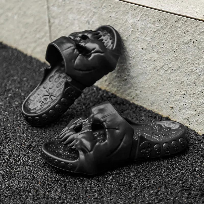 Halloween skull slippers - Blade & Thread
