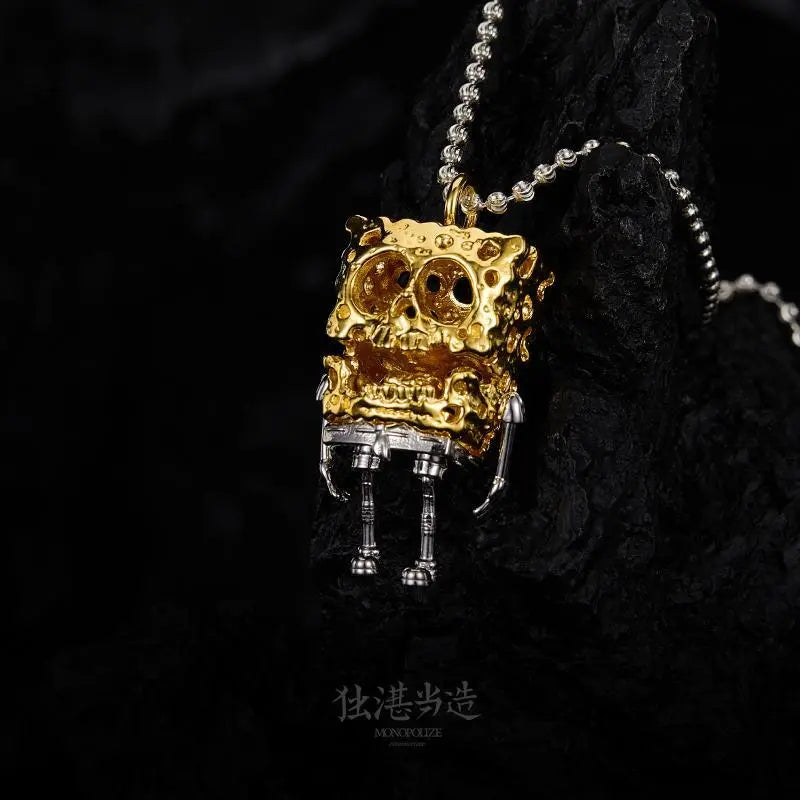 Halloween SpongeBob SquarePants skull pendant - Blade & Thread