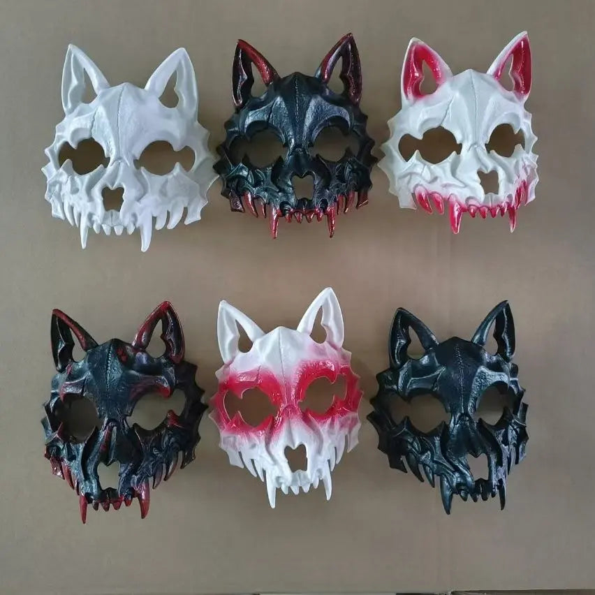 Halloween tiger half-face mask - Blade & Thread