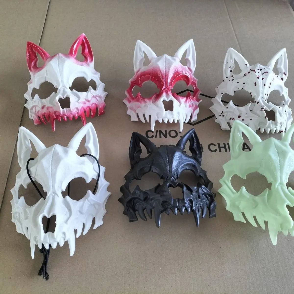 Halloween tiger half-face mask - Blade & Thread