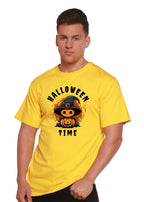 Halloween Time Unisex Bamboo Viscose/Organic Cotton Short Sleeve Graphic T-Shirt Spun Bamboo