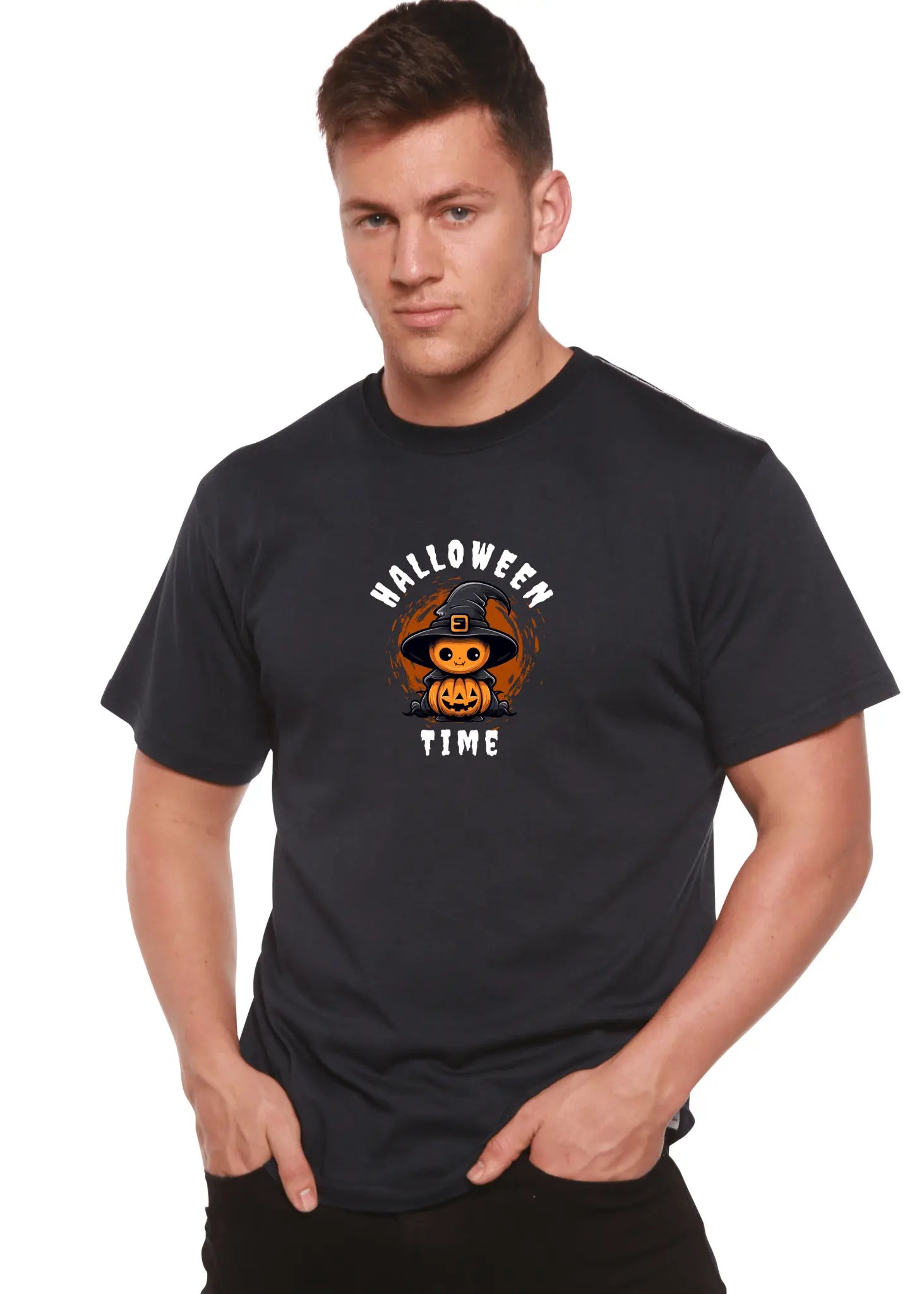 Halloween Time Unisex Bamboo Viscose/Organic Cotton Short Sleeve Graphic T-Shirt - Blade & Thread