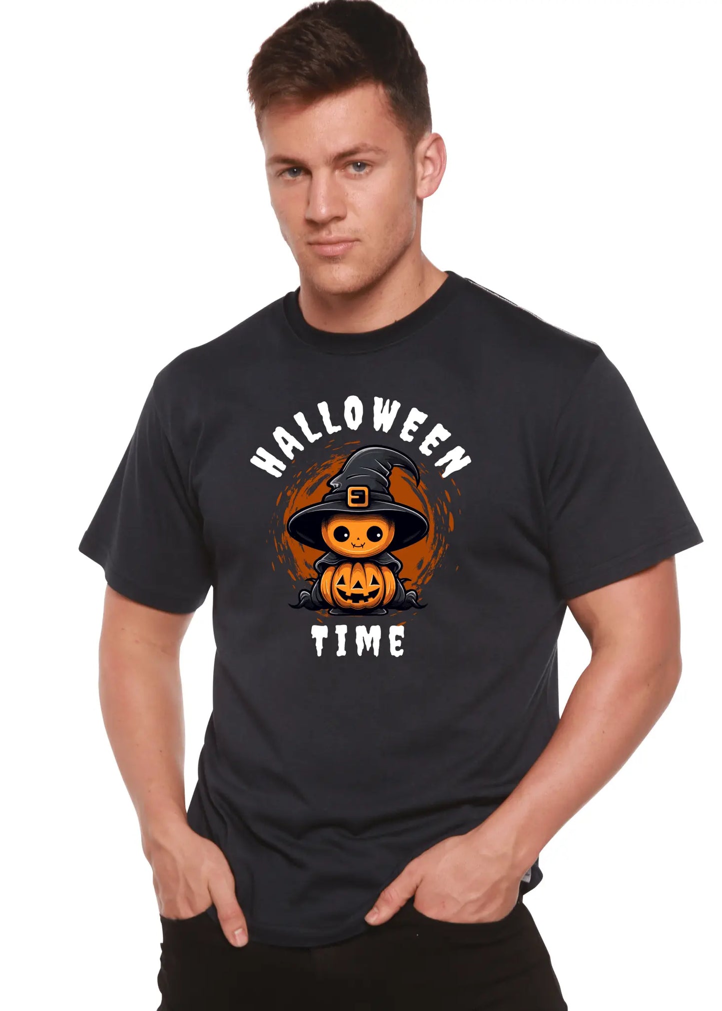 Halloween Time Unisex Bamboo Viscose/Organic Cotton Short Sleeve Graphic T-Shirt - Blade & Thread