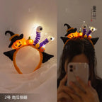 Halloween witch hat pumpkin lantern skull claws headband nowadaysfashion