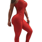 Halter Women Tracksuit Jumpsuit Play Suit Slim Sport Backless Running Sportswear Jumpsuit nowadaysfashion
