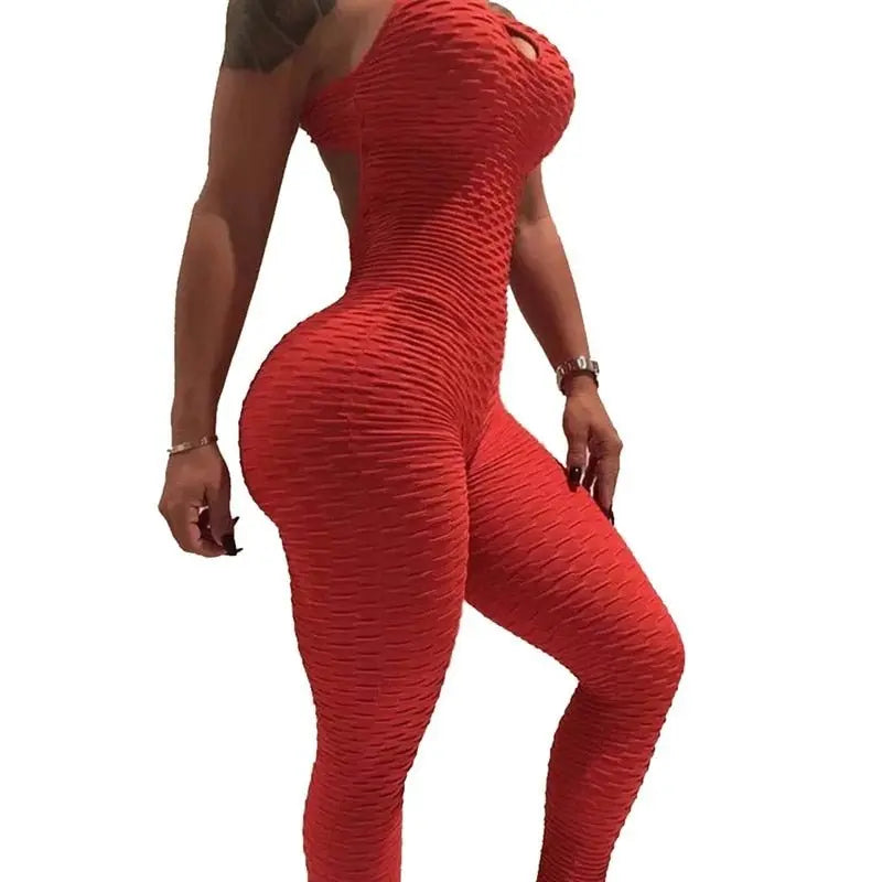 Halter Women Tracksuit Jumpsuit Play Suit Slim Sport Backless Running Sportswear Jumpsuit nowadaysfashion