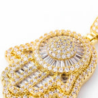 Hand Pendant Necklace With Tennis Chain Cuban chain Gold Silver Color Iced Out Hip Hop Rock Jewelry nowadaysfashion