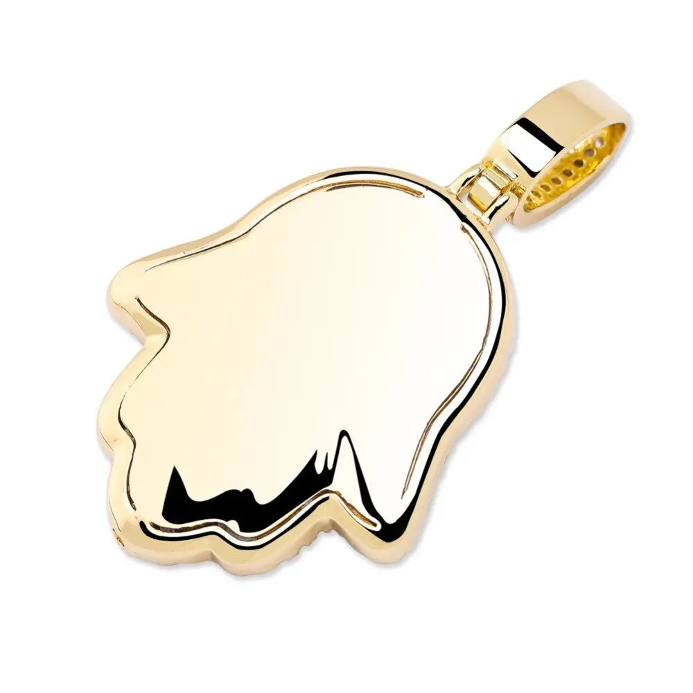Hand Pendant Necklace With Tennis Chain Cuban chain Gold Silver Color Iced Out Hip Hop Rock Jewelry nowadaysfashion
