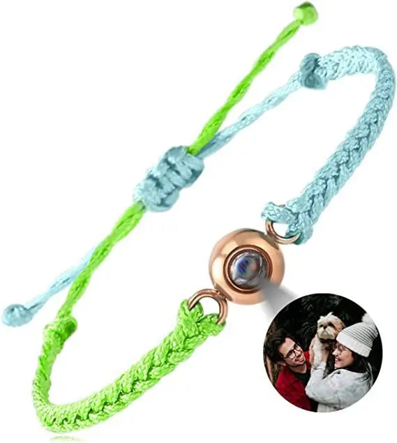 Hand-woven customized color picture personal color photo bracelet - Blade & Thread
