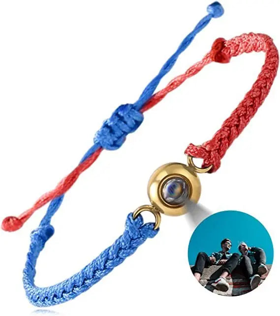 Hand-woven customized color picture personal color photo bracelet - Blade & Thread