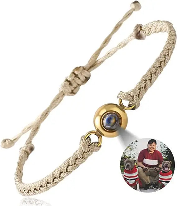 Hand-woven customized color picture personal color photo bracelet - Blade & Thread