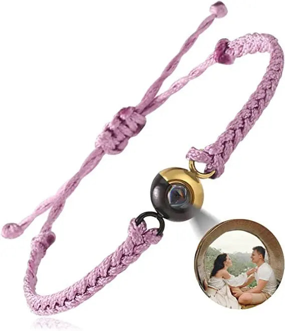 Hand-woven customized color picture personal color photo bracelet - Blade & Thread