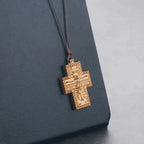 Handmade Rope Chain Necklace Wood Orthodox Cross Pendant Necklace nowadaysfashion