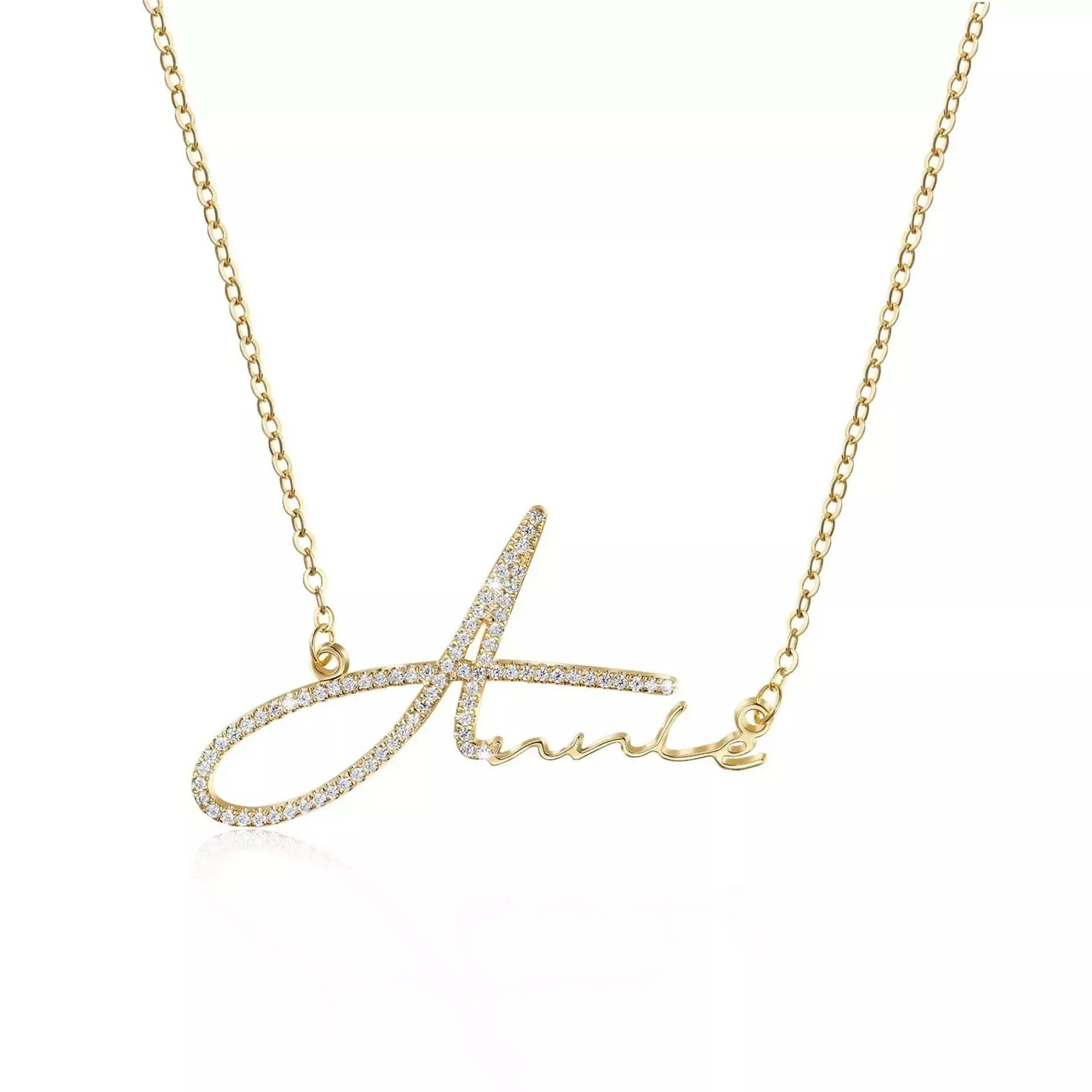 Handwritten signature personalized nameplate necklace nowadaysfashion