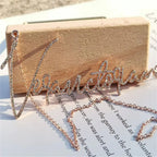 Handwritten signature personalized nameplate necklace nowadaysfashion