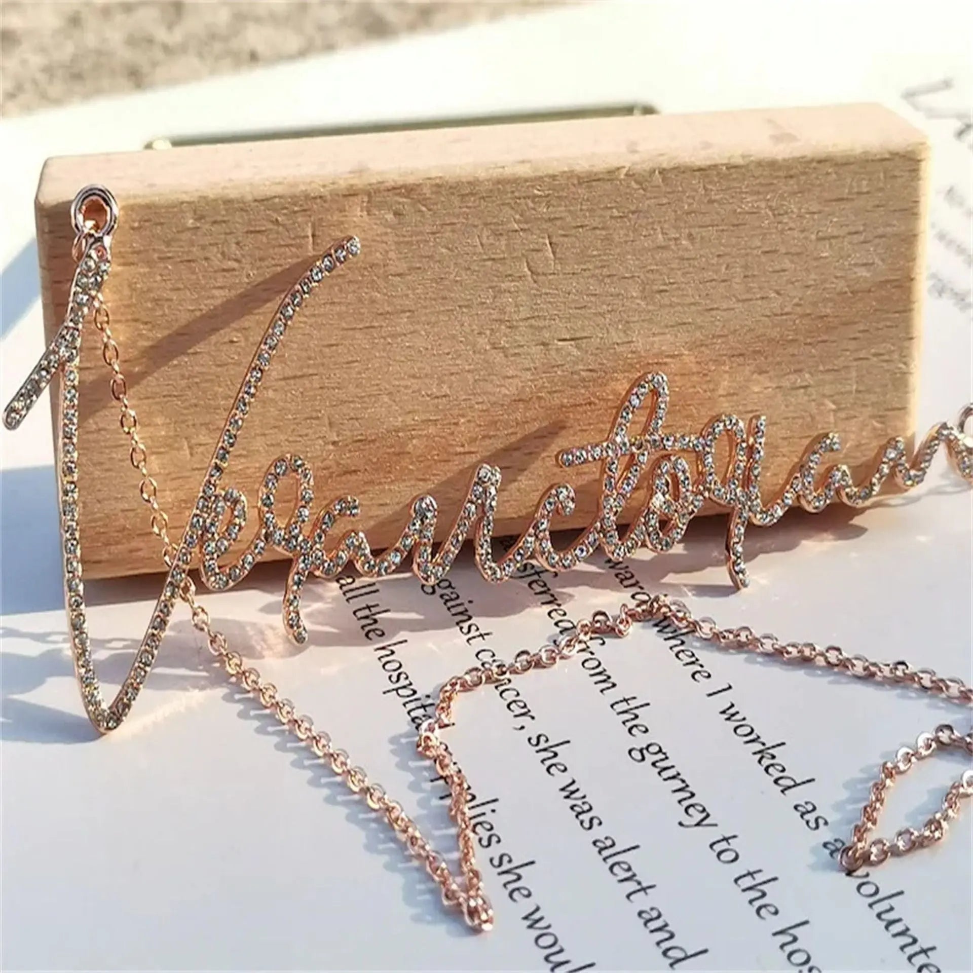 Handwritten signature personalized nameplate necklace nowadaysfashion